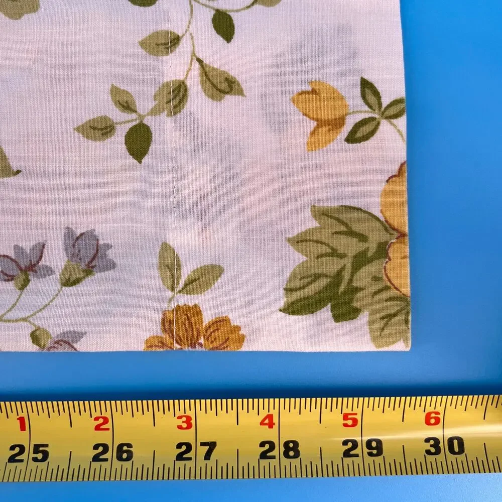 Vintage 70s Cottagecore Floral Butterfly Pillowcase 1970s Cottage Shabby Chic